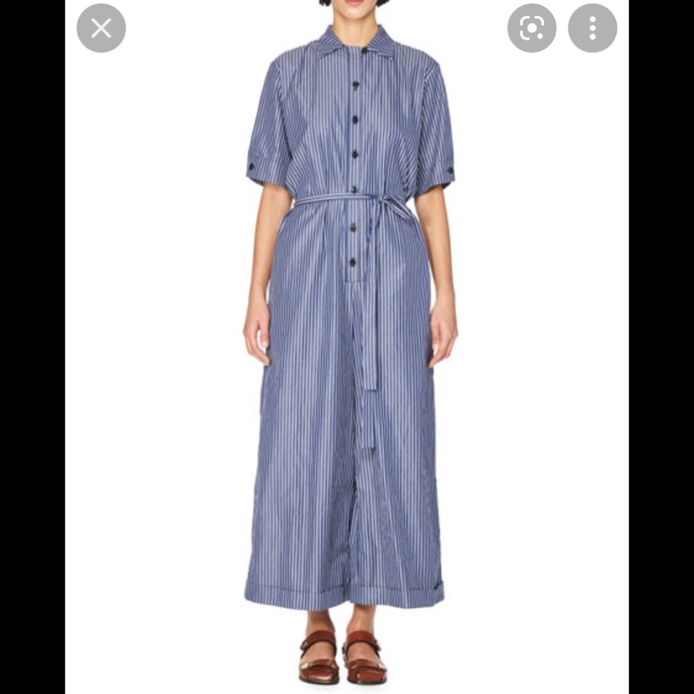STELLA MCCARTNEY BLUE PINSTRIPE JUMPSUIT